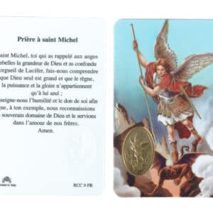 Carte prière plastifiée Saint Michel