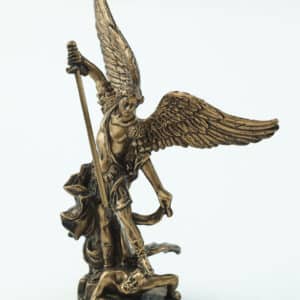 Statue de saint Michel résine de bronze